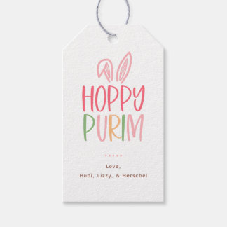 Etiquetas Para Regalos Orejas de conejo Hoppy Purim