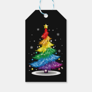 Etiquetas Para Regalos Orgullo gay LGBT Arcoiris Navidad Feliz Navidad
