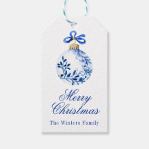 Ornamento chino azul y blanco de Navidad