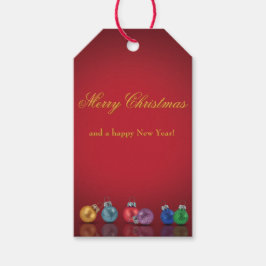 Etiquetas Para Regalos Ornamentos de Purpurina de Navidades coloridos