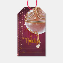 Etiquetas Para Regalos Ornate Glass Bulb Happy Holidays