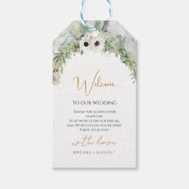 Etiquetas Para Regalos Oro del Arco de Verano del Jardín de Verano de Boh