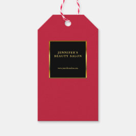 Etiquetas Para Regalos Oro negro rojo cardenal promocional profesional
