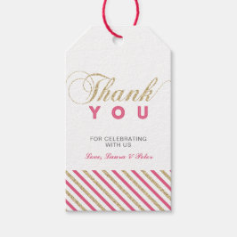 Etiquetas Para Regalos Oro y rosa | Partido moderno Favor Gracias Etiquet