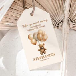 Etiquetas Para Regalos Osito de peluche Vintage Up Up Away Sin género