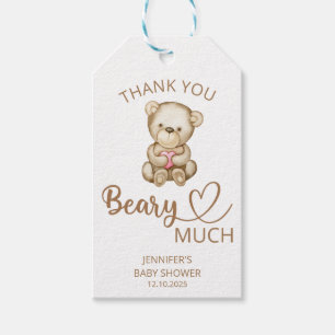 Etiquetas Para Regalos Osito Teddy baby bear Muchas gracias antes
