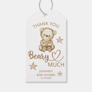 Etiquetas Para Regalos Osito Teddy baby bear Muchas gracias antes