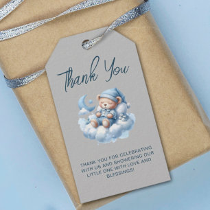 Etiquetas Para Regalos Oso de acuarela linda ducha de bebé agradecimiento