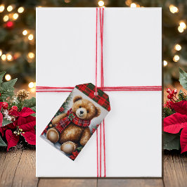 Etiquetas Para Regalos Oso de peluche añadir nombres Navidad