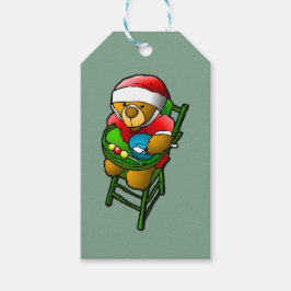 Etiquetas Para Regalos Oso de peluche de Navidad