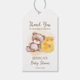 Etiquetas Para Regalos Oso de peluche de tarro de miel bebe espera bebé