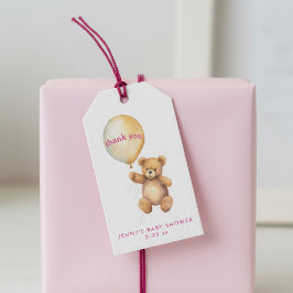 Etiquetas Para Regalos Oso lindo con diversión de baile fiesta