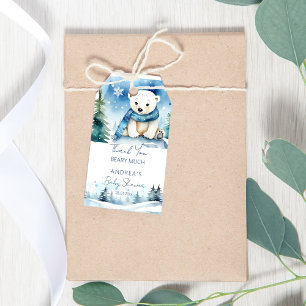 Etiquetas Para Regalos Oso polar bebé ducha de invierno gracias a favor