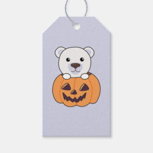 Etiquetas Para Regalos Oso Polar En Calabaza Dulce Osos Polares Feliz Reg