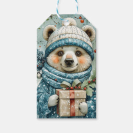 Etiquetas Para Regalos Oso Polar Navideño Caprichoso