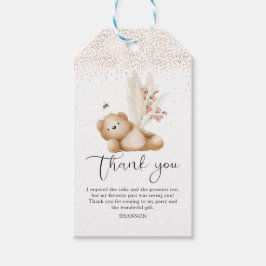 Etiquetas Para Regalos Oso y Abeja Tarjeta de agradecimiento por el prime