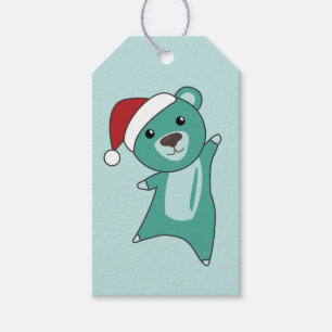 Etiquetas Para Regalos Osos coloridos Feliz Navidad Animales de Invierno