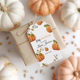 Etiquetas Para Regalos otoño en el amor calabaza floral ducha bebé Invita