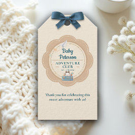 Etiquetas Para Regalos Our Greatest Adventure Teal Blue Cute Baby Shower