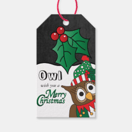 Etiquetas Para Regalos Owl te desea una feliz Navidad