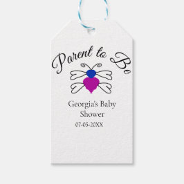 Etiquetas Para Regalos Padres que son azul, rosa, ducha de bebé, miel abe