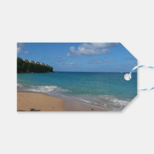Etiquetas Para Regalos Paisaje de vacaciones tropicales en la playa de Sa