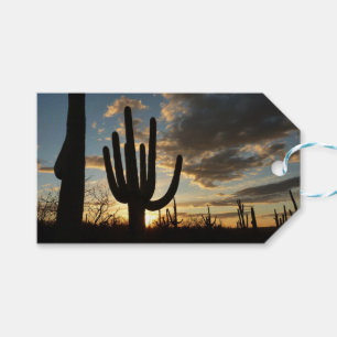 Etiquetas Para Regalos Paisaje del desierto de Saguaro Sunset II Arizona