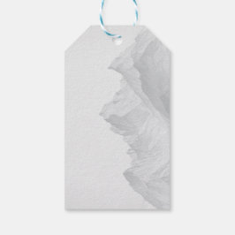 Etiquetas Para Regalos Paisaje montañoso hecho a mano en estilo Minimalis