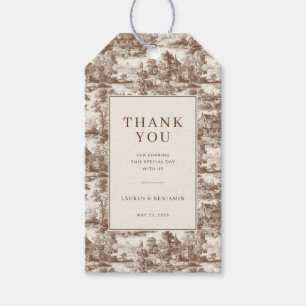 Etiquetas Para Regalos Paisaje Nostálgico de Casa Vintage Beige