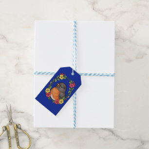 Etiquetas Para Regalos Pájaro adorable de Connecticut con Mirabilis