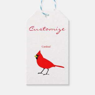 Etiquetas Para Regalos Pájaro cardinal rojo Thunder_Cove