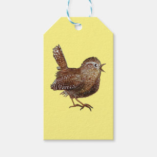 Etiquetas Para Regalos Pájaro de Wren (Troglodytes Troglodytes)