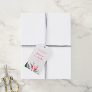 Etiquetas Para Regalos Pájaro del paraíso Bolsas de Favor de la Boda Trop