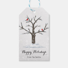 Pájaros Del Cardenal Rojo En Ilustraciones De Árbo