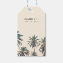 Etiquetas Para Regalos Palm Tree personalizado de la recepción de bodas d