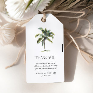 Etiquetas Para Regalos Palm Tree Tropical Palm Wedding Favor