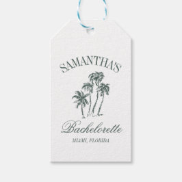 Etiquetas Para Regalos Palm Trees con logotipo de bachillerato de playa d