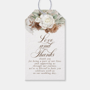 Etiquetas Para Regalos Pampas Grass Floral Boho Natural Gracias