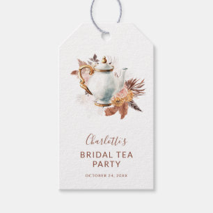 Etiquetas Para Regalos Pampas Grass Terracotta Moderno Bridal Tea Fiesta