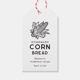 Etiquetas Para Regalos Pan de maíz casero moderno con icono de mazorca