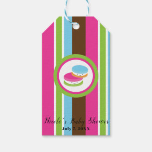 Etiquetas Para Regalos Panadería Colorida Macarrones Divertidos Favor de 