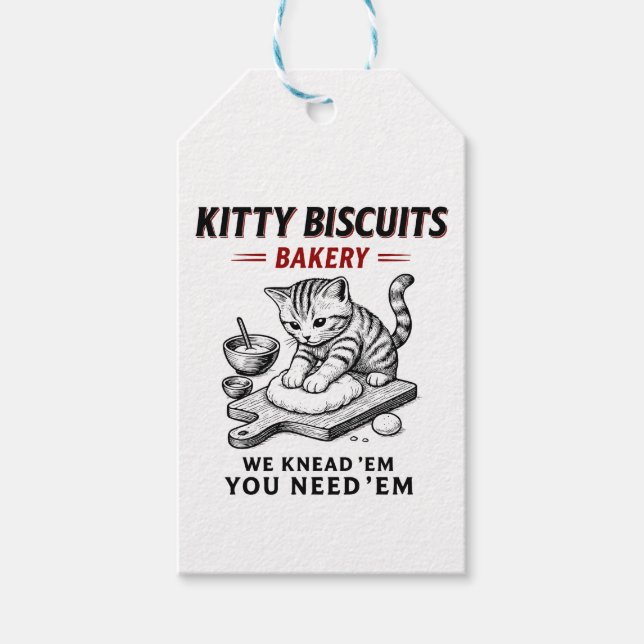 Etiquetas Para Regalos Panadería Kitty Biscuits (Anverso)