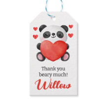 Panda Chica con corazones Valentine primer cumplea