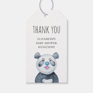 Etiquetas Para Regalos Panda. Un animal divertido y lindo. Bebé ducha gra
