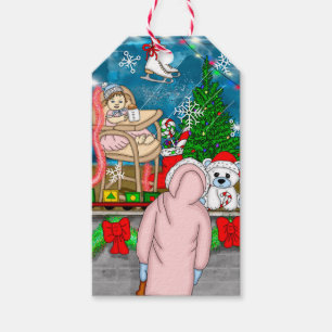 Etiquetas Para Regalos Pantalla de la ventana Navidades nostálgicos dibuj