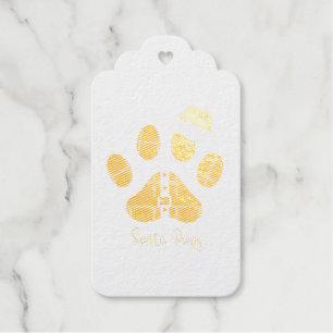 Etiquetas Para Regalos Papá Noel. Mano. Me encantan los perros