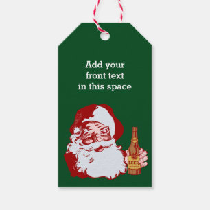 Etiquetas Para Regalos Papá Noel retro con personalizado divertido del