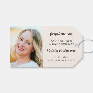 Etiquetas Para Regalos Paquete conmemorativo de semillas Favor funerari