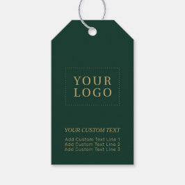 Etiquetas Para Regalos Paquete de logo empresarial con marca Green & Gold