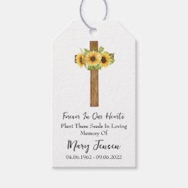 Etiquetas Para Regalos Paquete de semillas funerarias conmemorativas Cruz